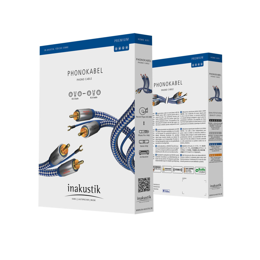 Inakustik Premium Phono RCA-RCA 1.5mtr KABELS - Afbeelding 2