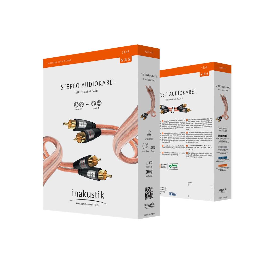 Inakustik Star RCA-RCA 5mtr KABELS - Afbeelding 3