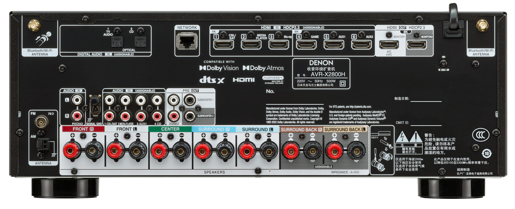 Denon AVRX 2800H RECEIVER - Afbeelding 12