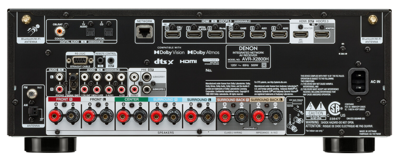 Denon AVRX 2800H RECEIVER - Afbeelding 16