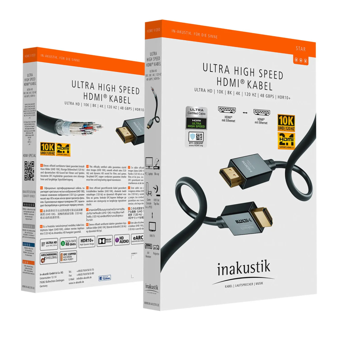 Inakustik Star HDMI-HDMI 1mtr KABELS - Afbeelding 2