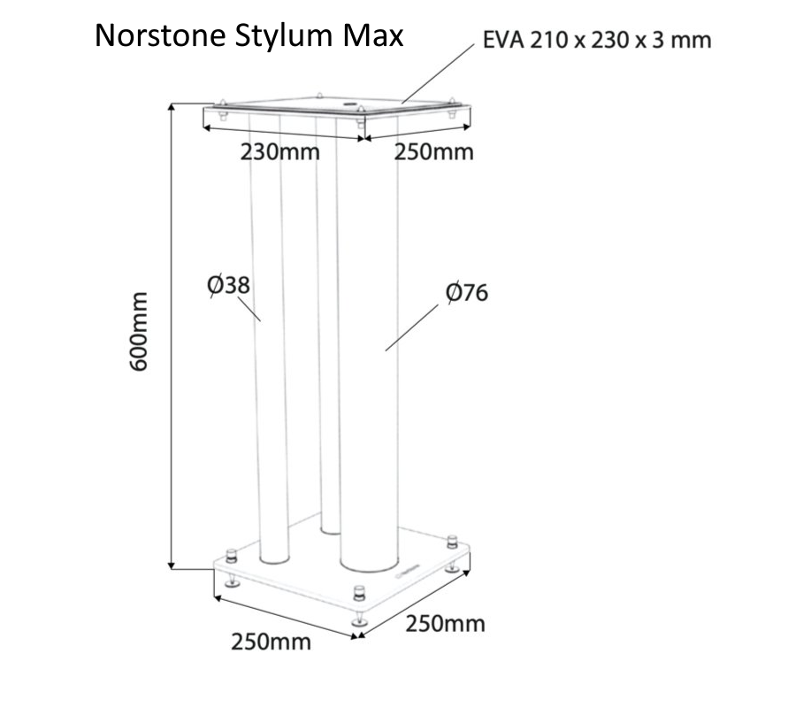 Norstone Stylum Max SPEAKER STAND - Afbeelding 2