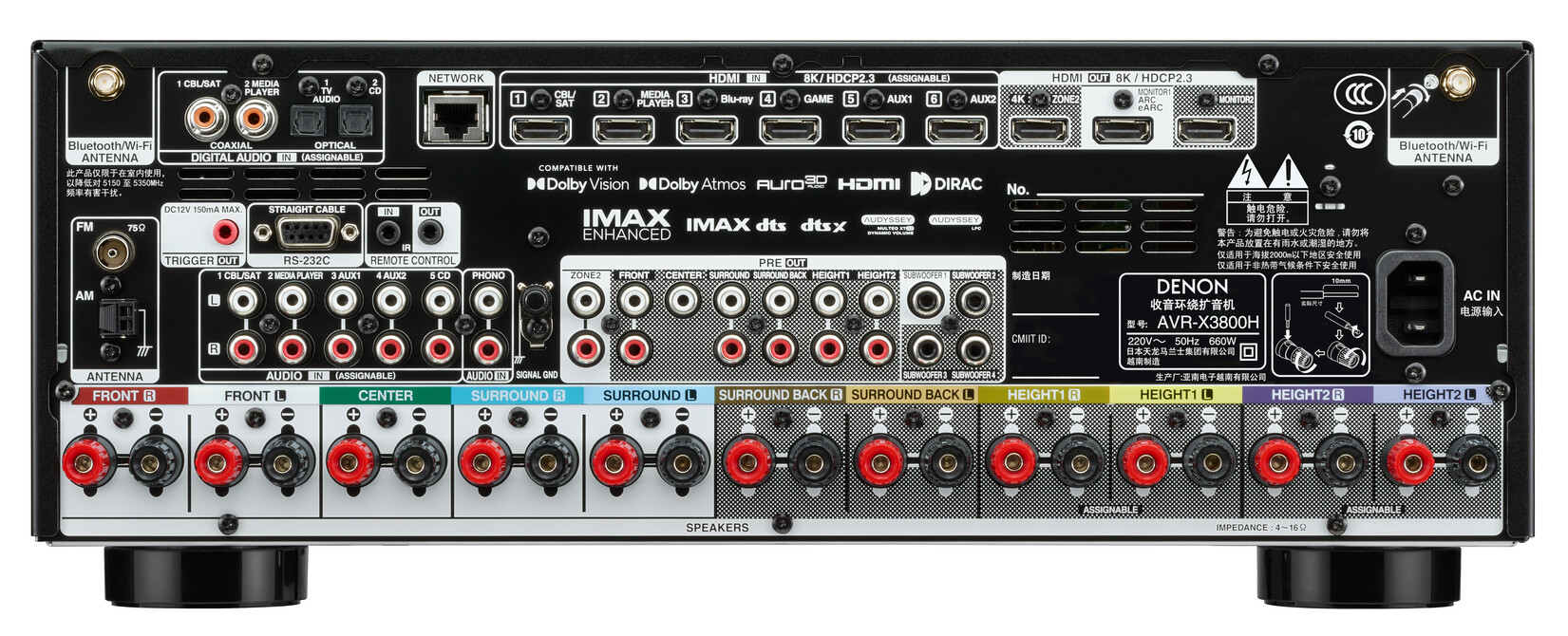 Denon AVCX 3800BH RECEIVER - Afbeelding 5