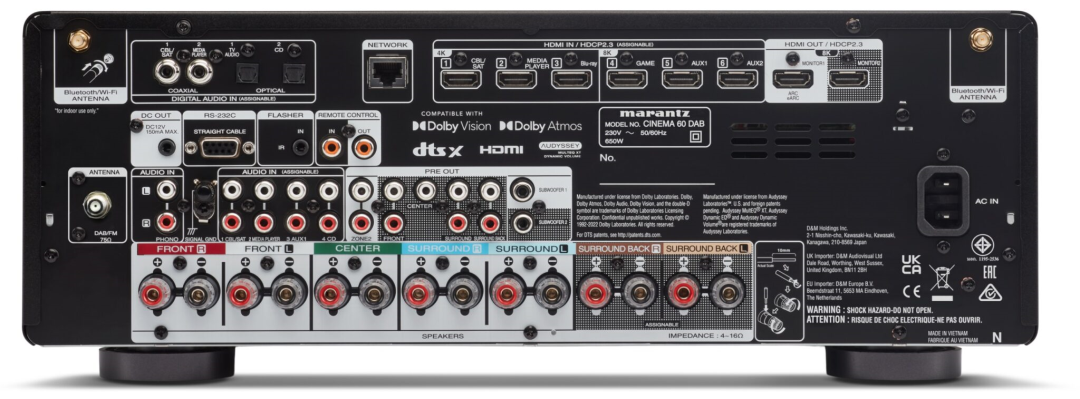 Marantz CINEMA 60 DAB+ zwart RECEIVER - Afbeelding 4