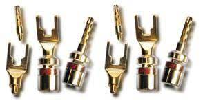 Supra COMBICON KIT BANAAN EN SPADE blauw Luidsprekerkabel